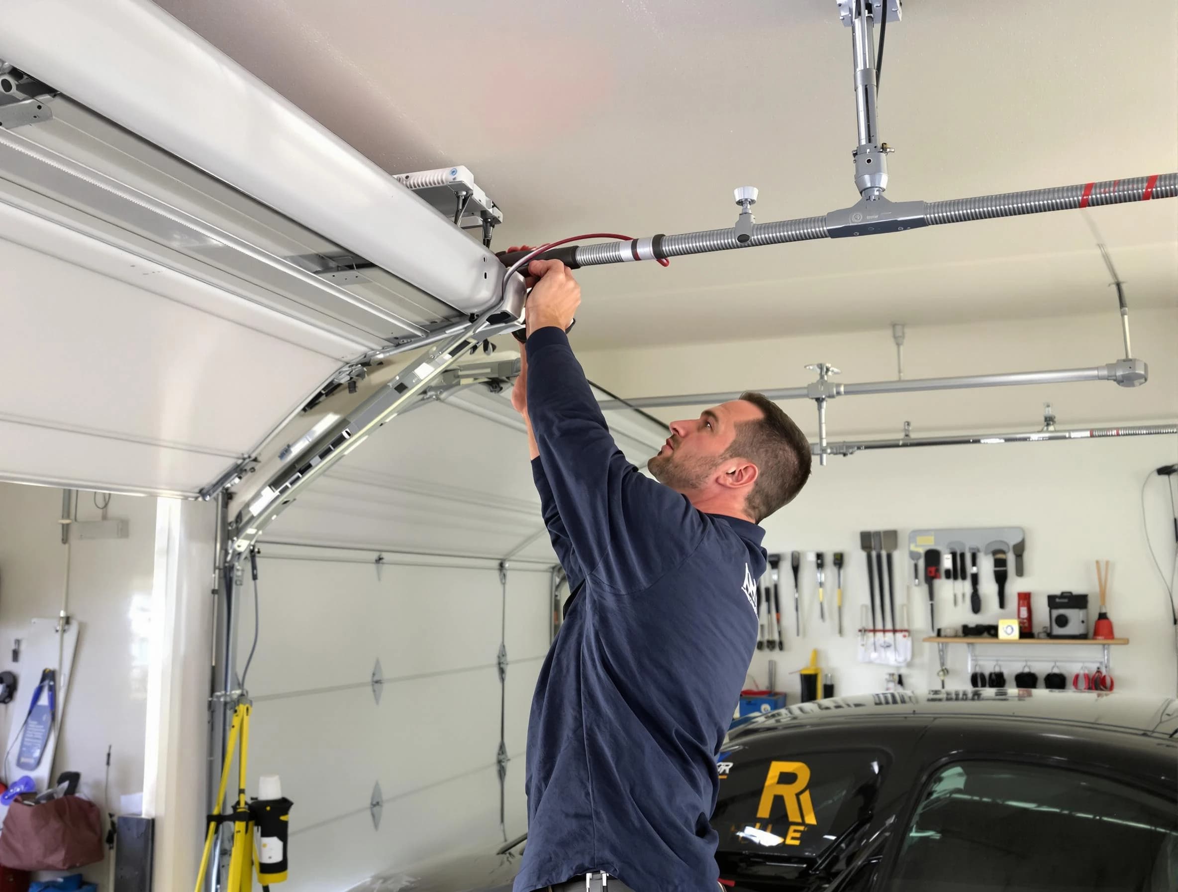 Hapeville Garage Door Repair technician performing garage door cable repair in Hapeville