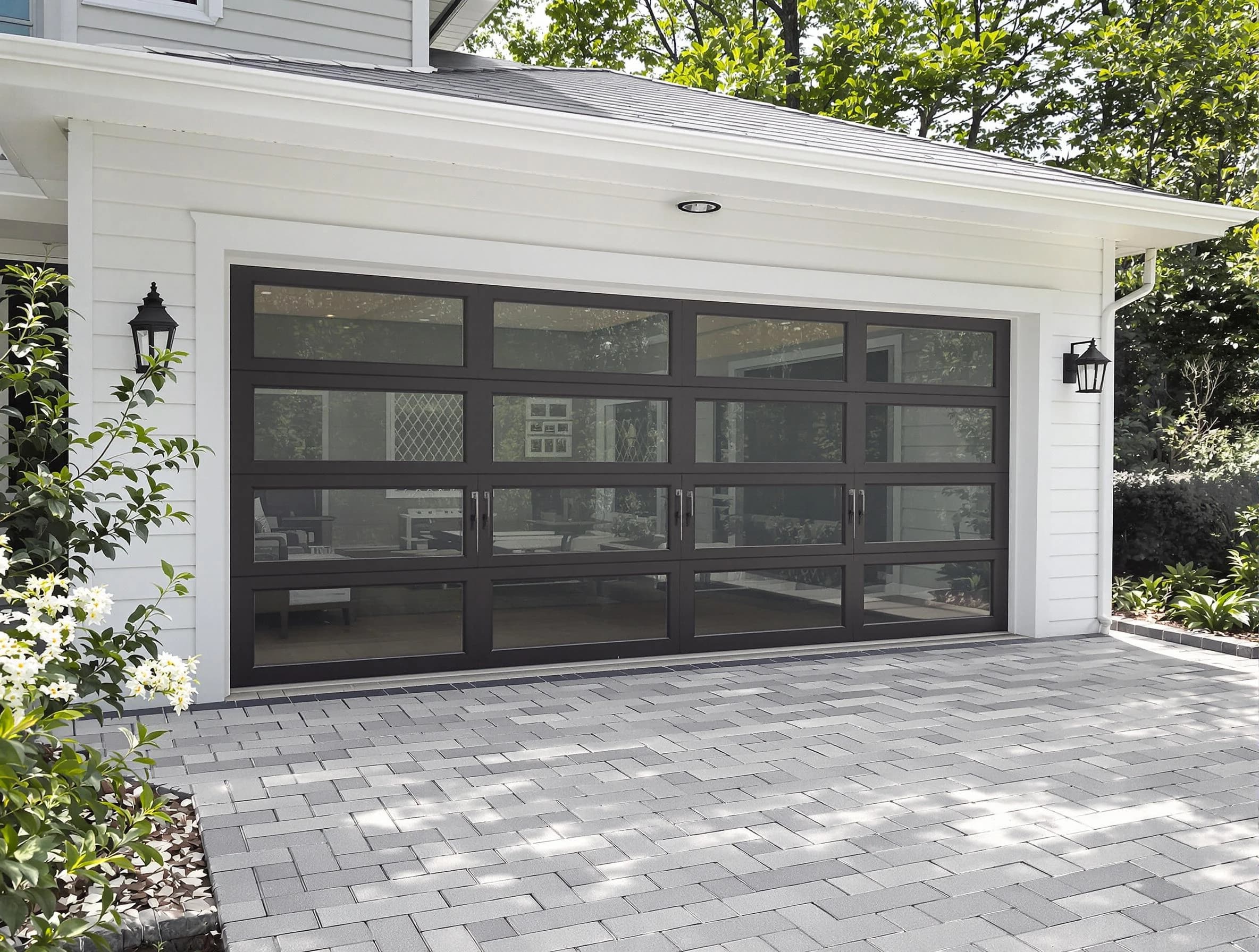 Hapeville Garage Door Repair design specialist presenting custom garage door options to Hapeville homeowner