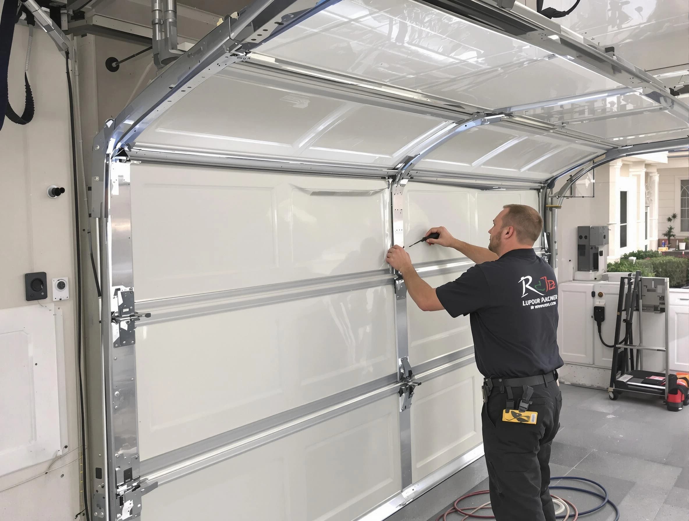 Hapeville Garage Door Repair professional performing panel repair in Hapeville