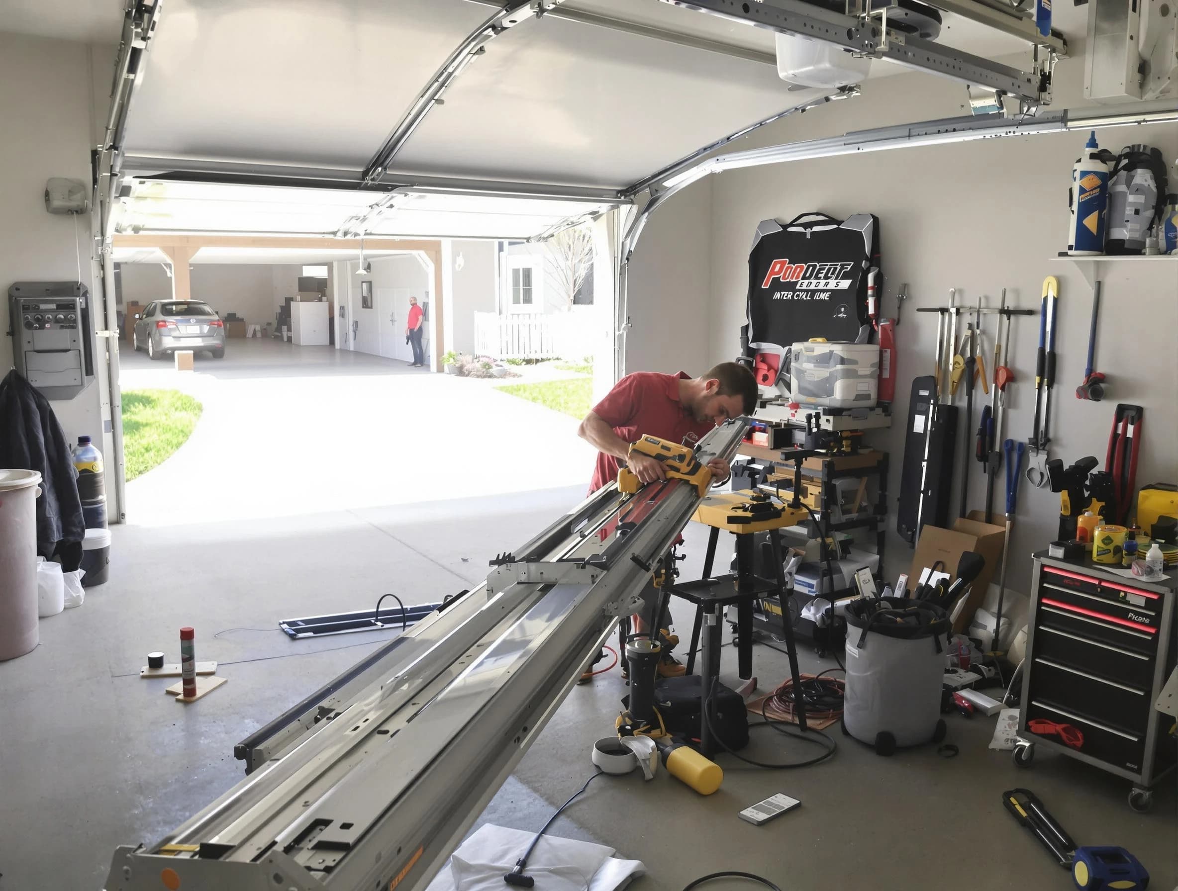 Hapeville Garage Door Repair expert performing track repair in Hapeville