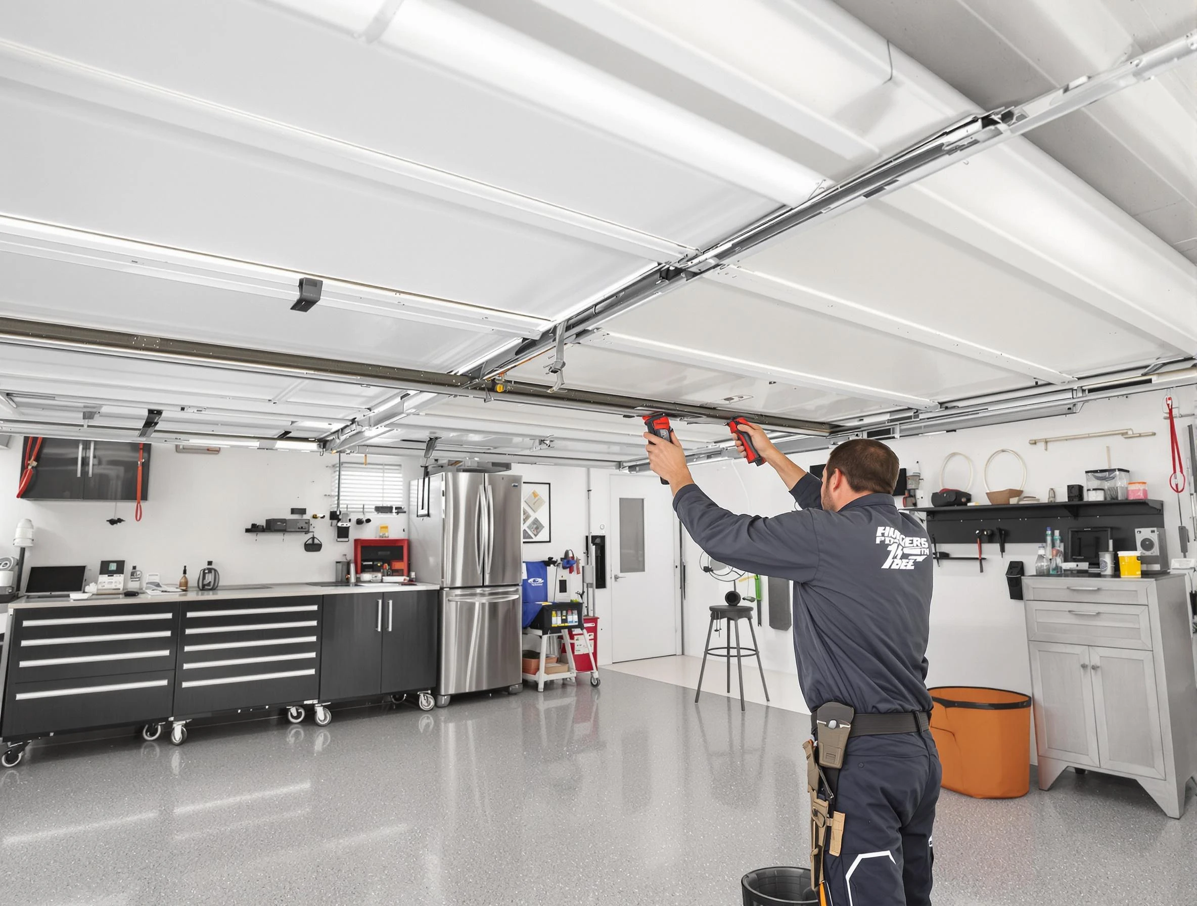Overhead garage door repair service by Hapeville Garage Door Repair in Hapeville